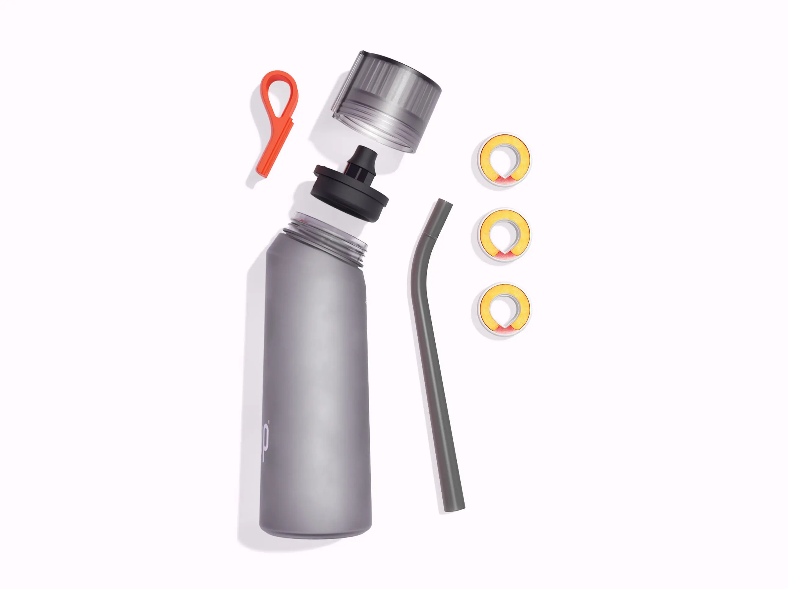 Charcoal Gray bottle + Peach pods (3-pack)